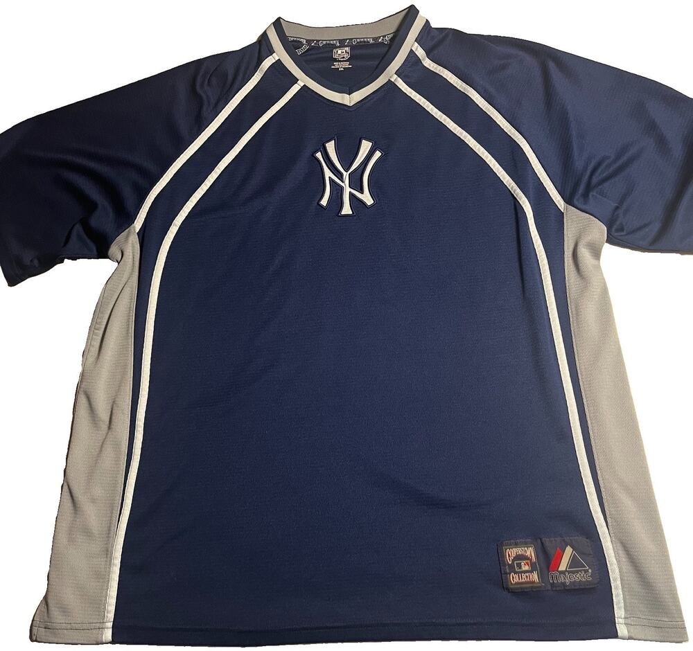 New York Yankees Majestic Cooperstown Collection Jersey Shirt Mens 2XL MLB